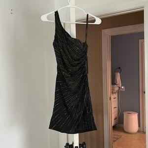 Sherri Hill Black hoco dress, style #55197